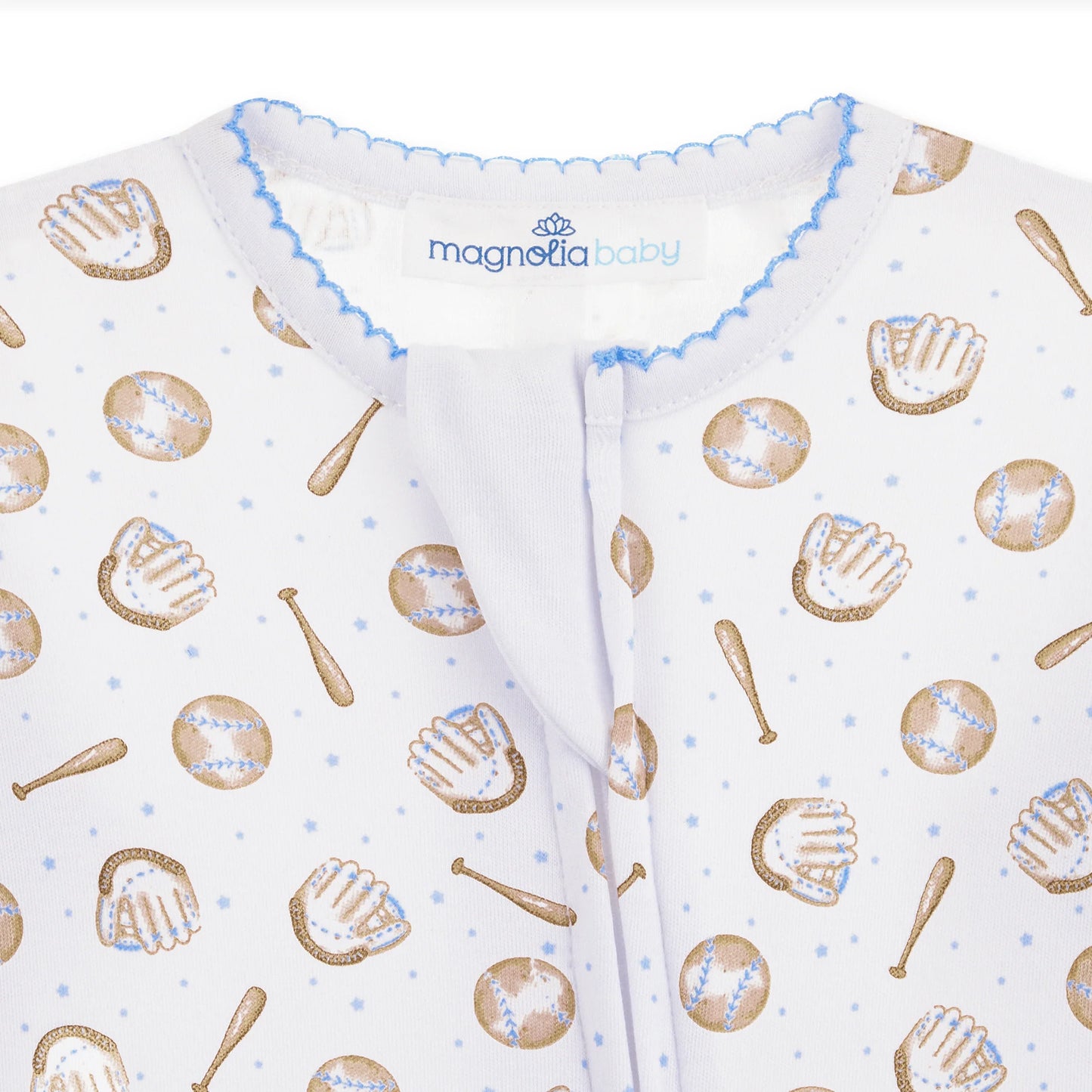 Precious Lil' Sluggers Zipper Footie - Light Blue