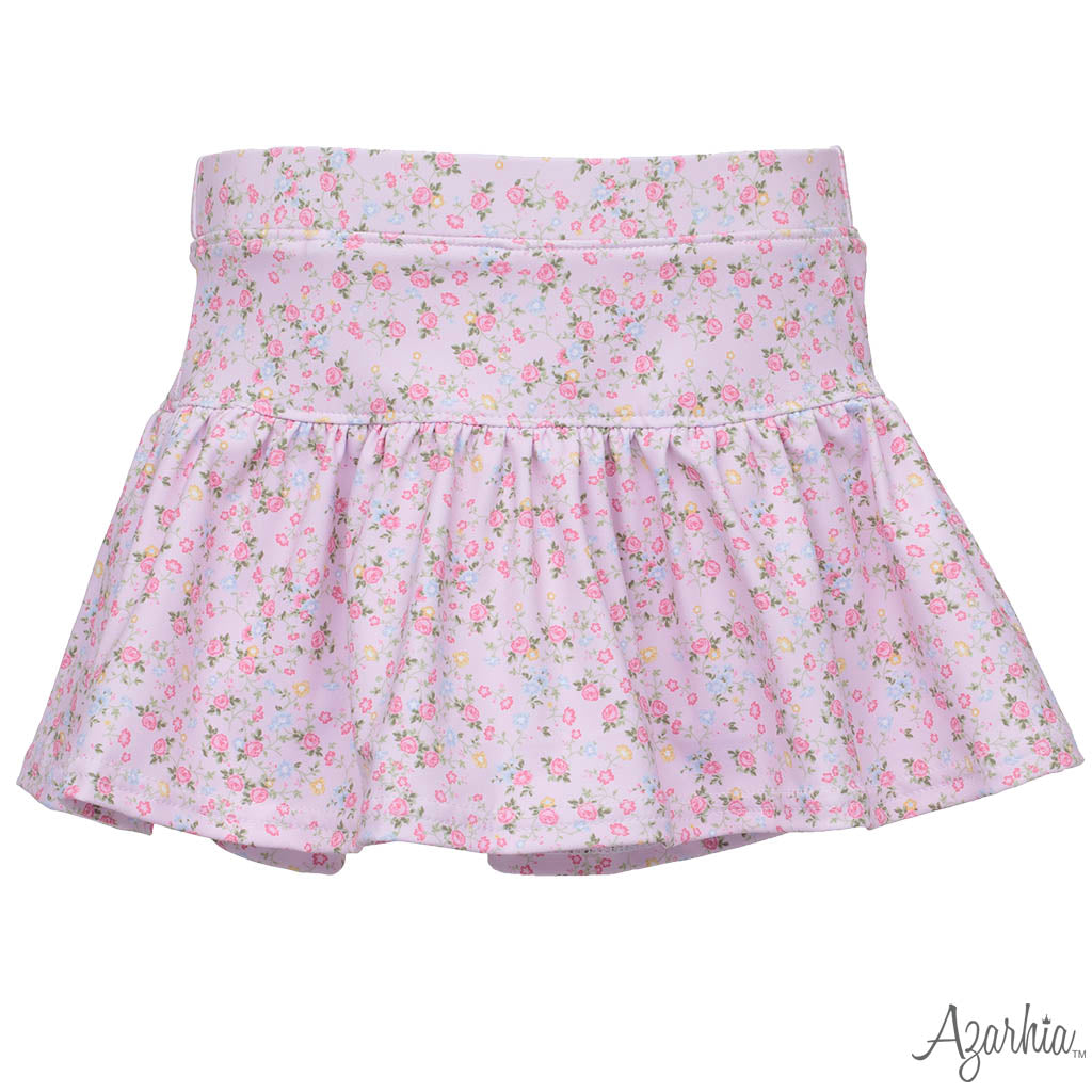 Pretty in Pink Flowers Gathered Skort