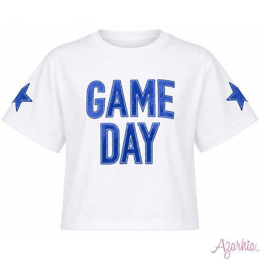 Shimmer Royal Blue Game Day Boxy T