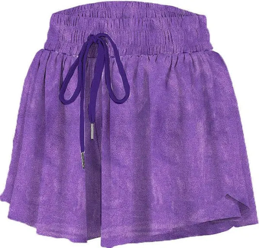 Shimmer Butterfly Short in Purple