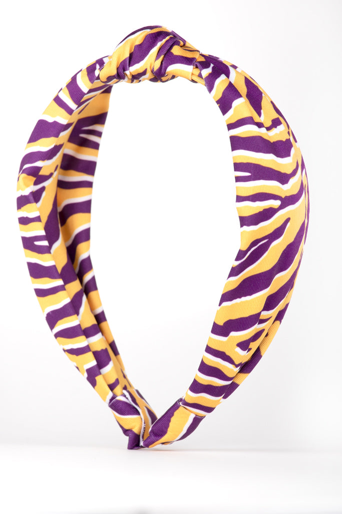 Tiger Stripe Top Knot Headband