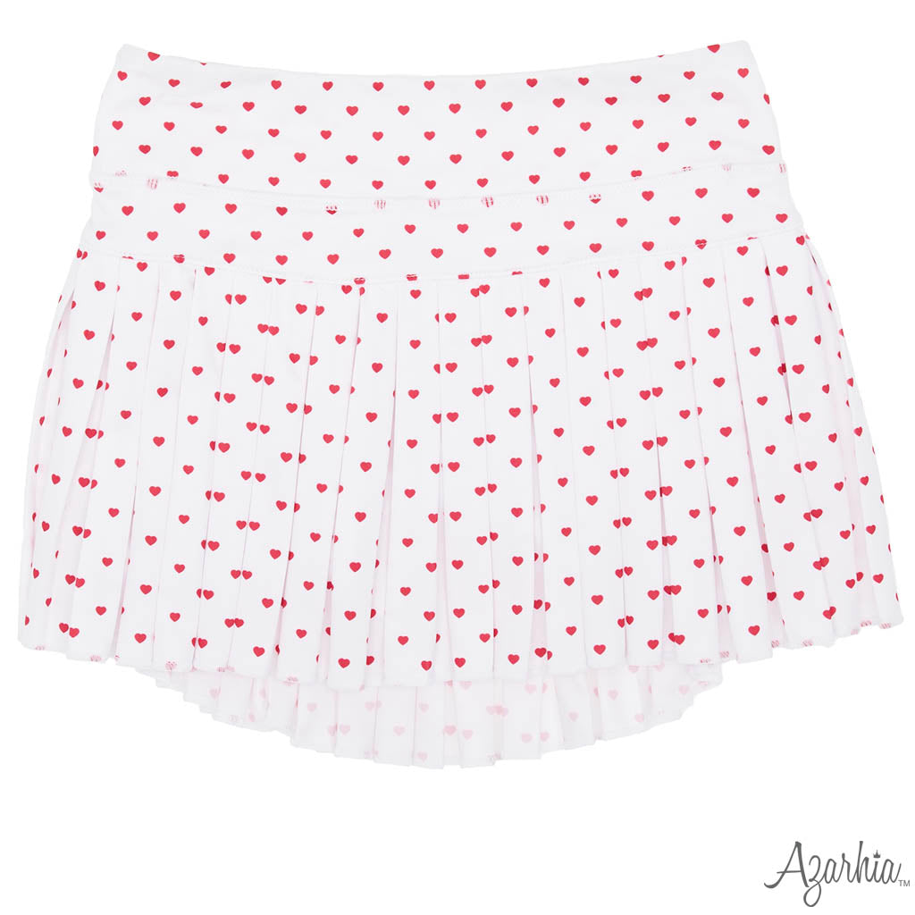 Mini Pleated Skort - Tiny Hearts