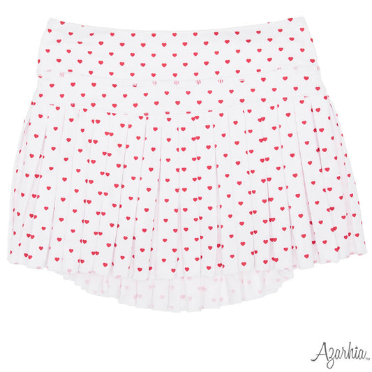 Mini Pleated Skort - Tiny Hearts