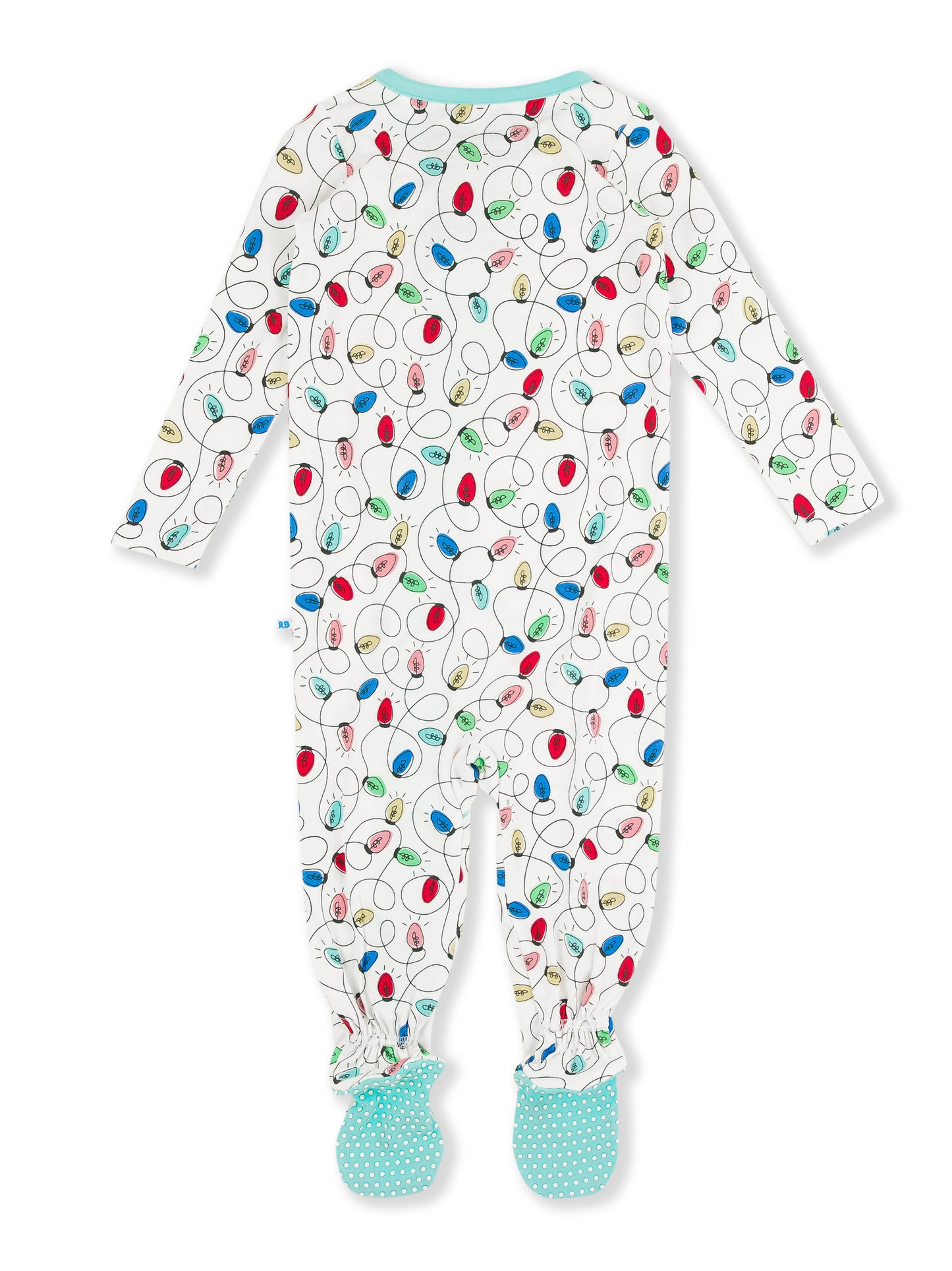 Holiday Lights One Piece Footie Pajamas