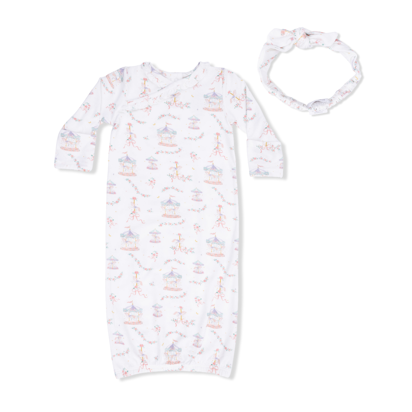 Carousel w/ Bows - Gown & Headband