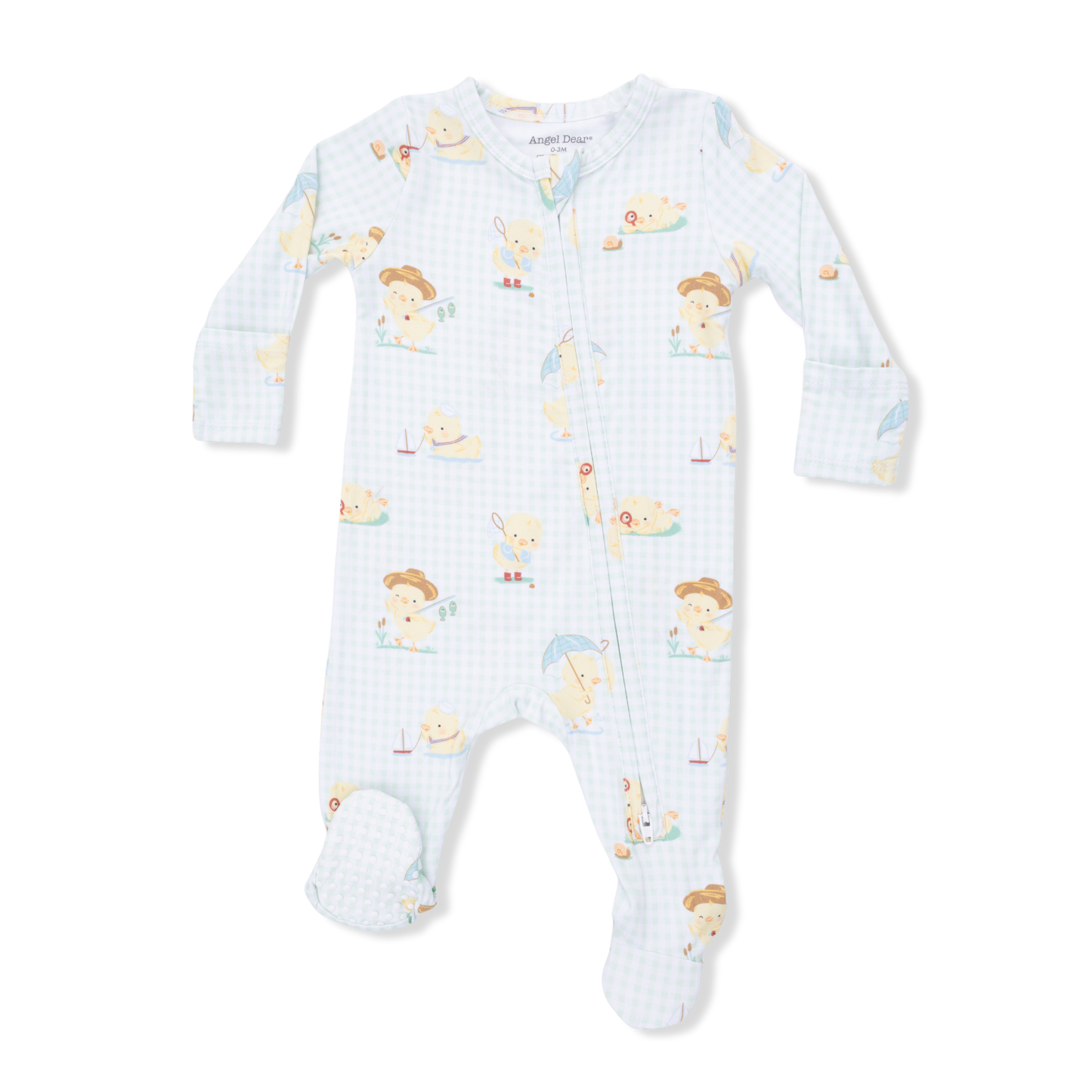 Vintage Spring Ducklings Zipper Footie
