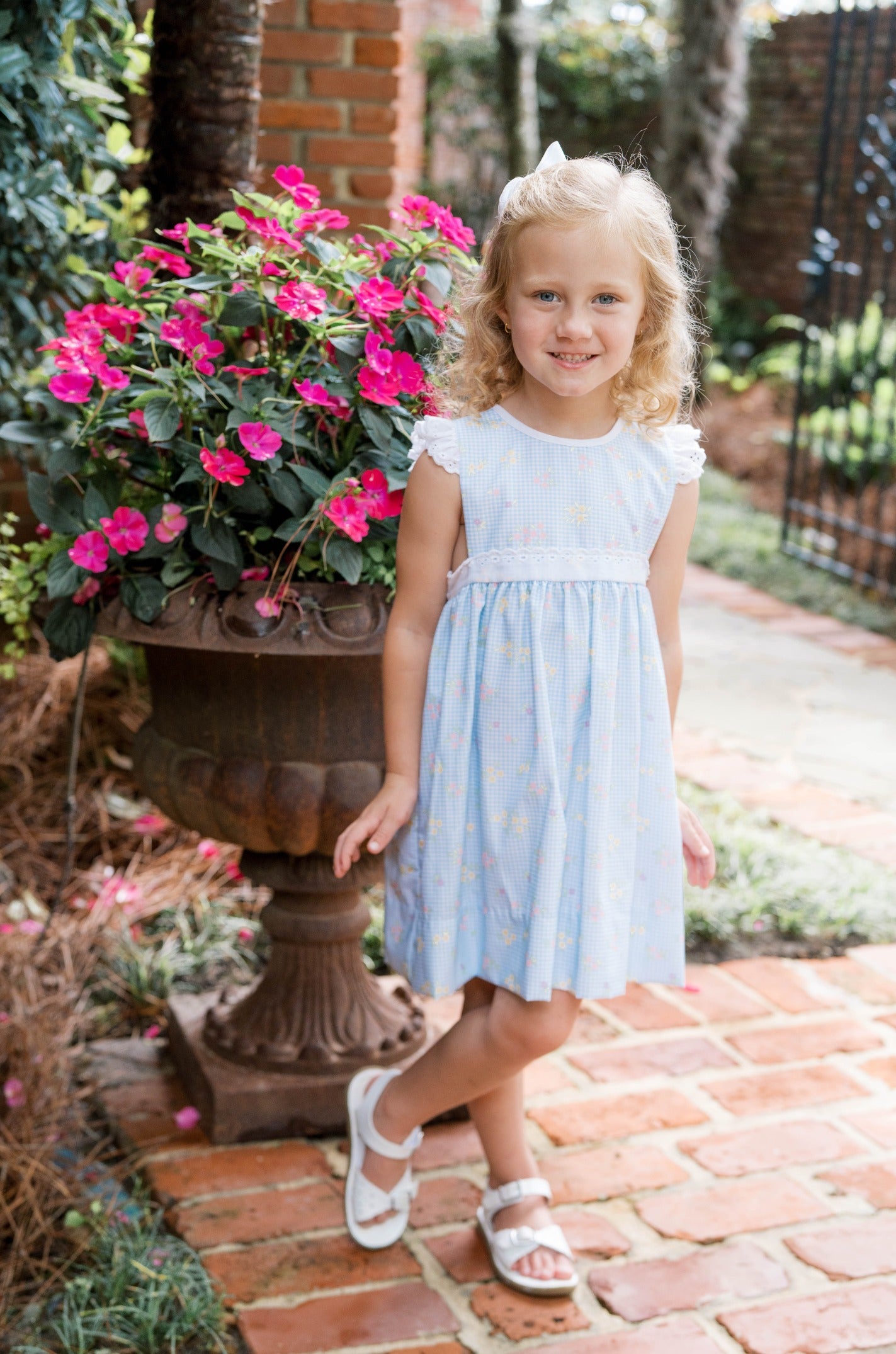 Pinafore Dress - Spring Time Blooms