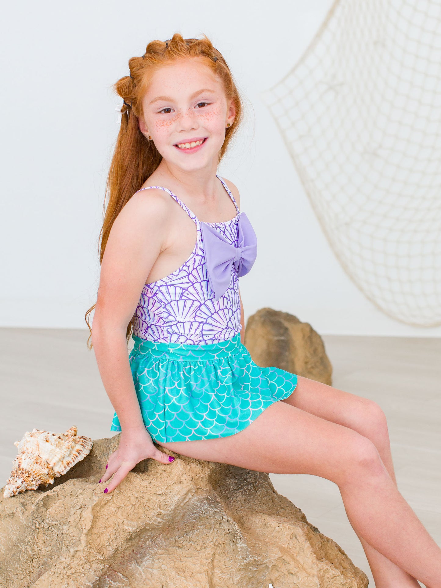 Bow Skirted One Piece - Magical Mermaid