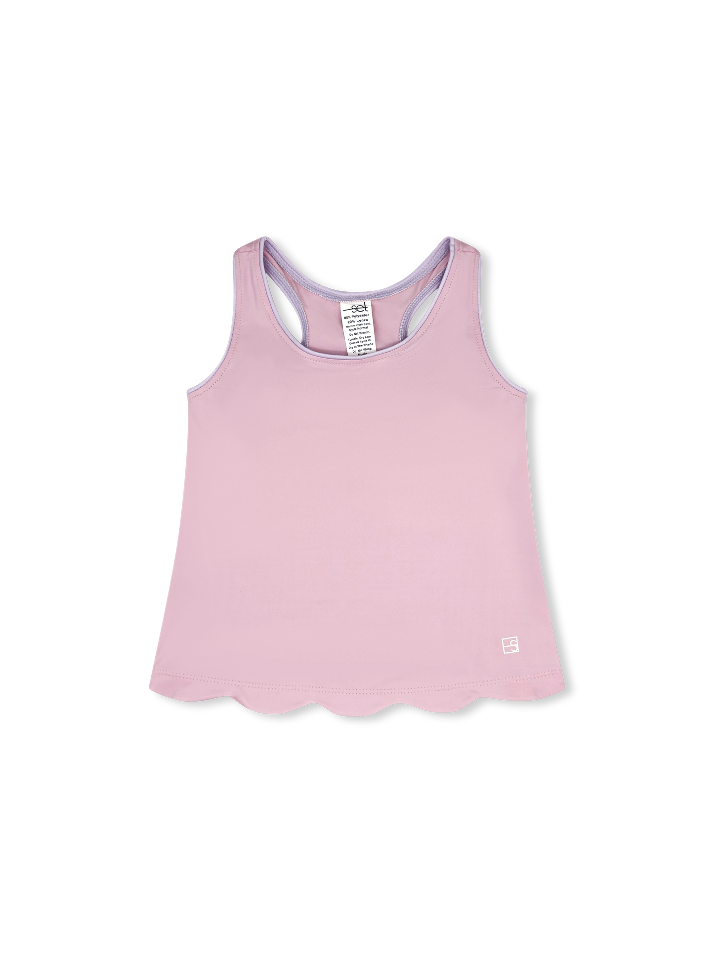 Anna Scallop Tank - Cotton Candy Pink/Petal Purple