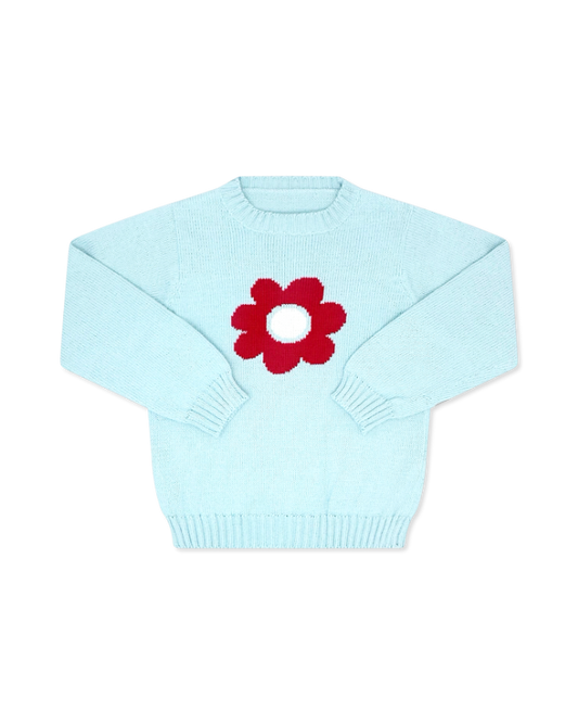 Cozy Up Sweater - Bluffton Blue Flower