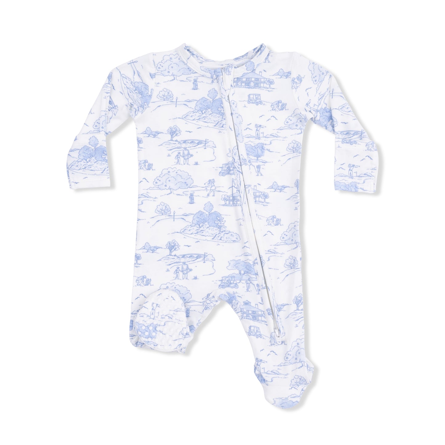 Golf Toile Zipper Footie