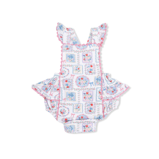 Julep's Floral Patchwork Ruffle Sunsuit
