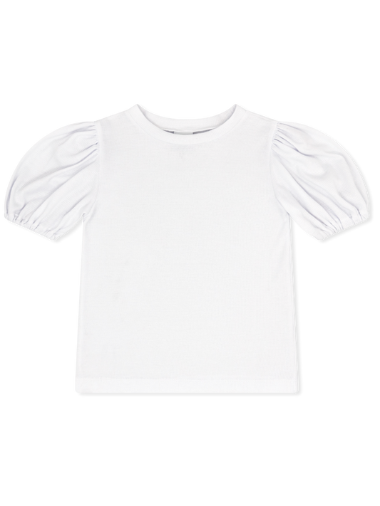 Jane Blouse - White Knit