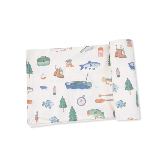 Fishing Things Swaddle Blanket