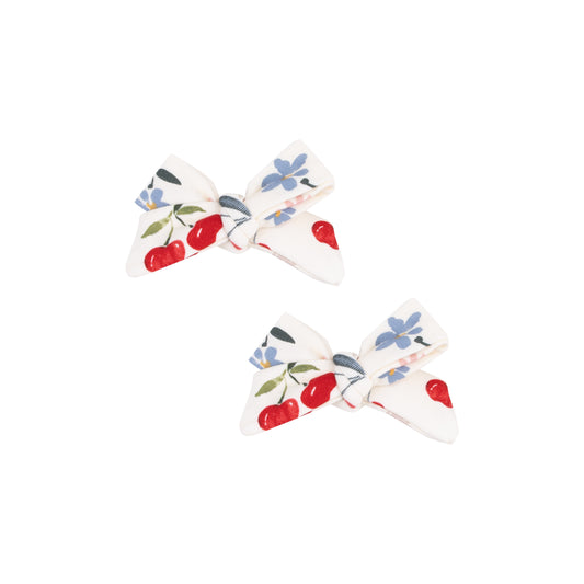 Cherry 2 Pack Hair Bow w/ Clip