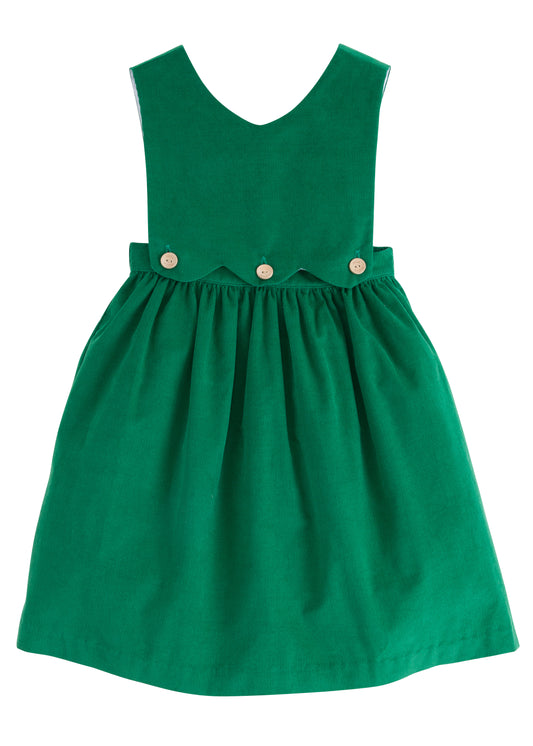 Button Panel Jumper - Evergreen Corduroy