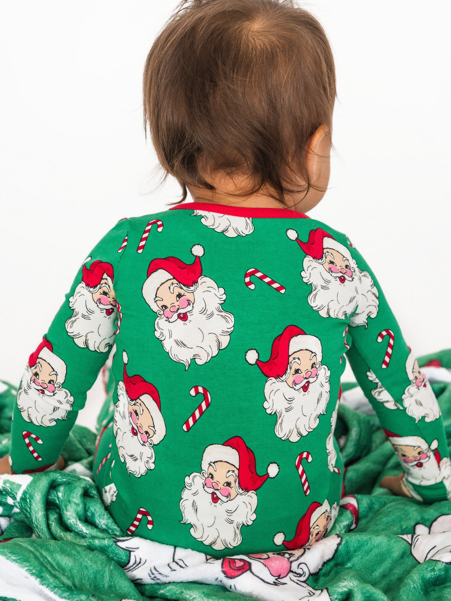 Green Santa Joy Footie Pajamas