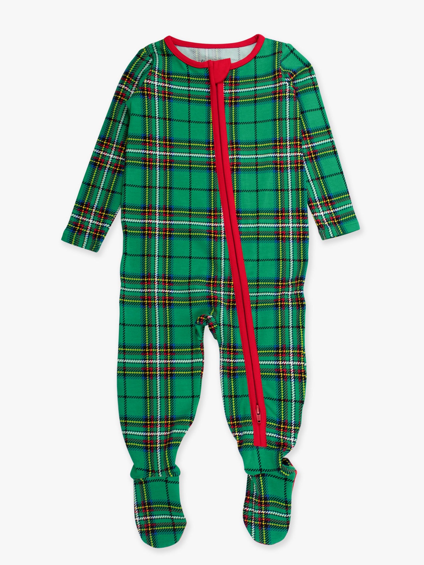 Green Nicholas Plaid Footie Pajamas