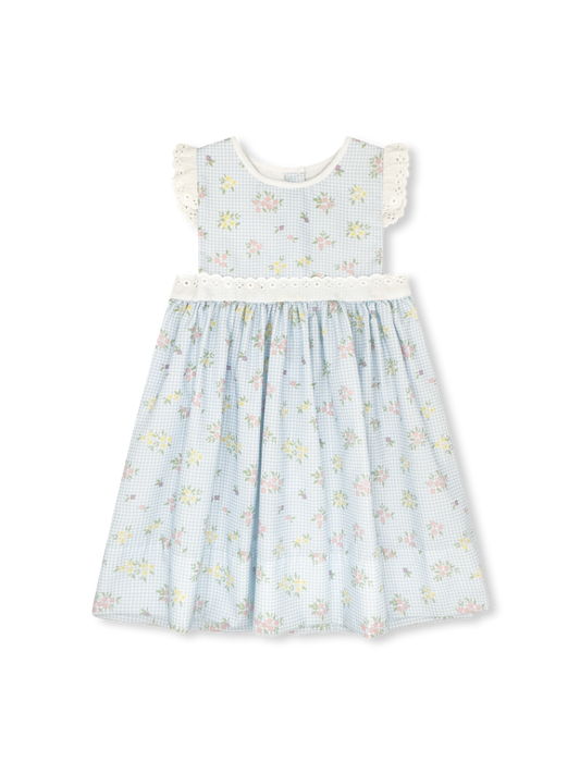 Pinafore Dress - Spring Time Blooms
