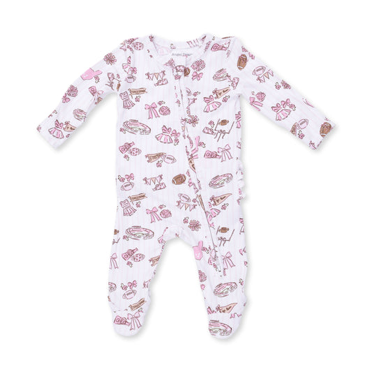 Football Cheer Nursery - 2 Way Zipper Footie