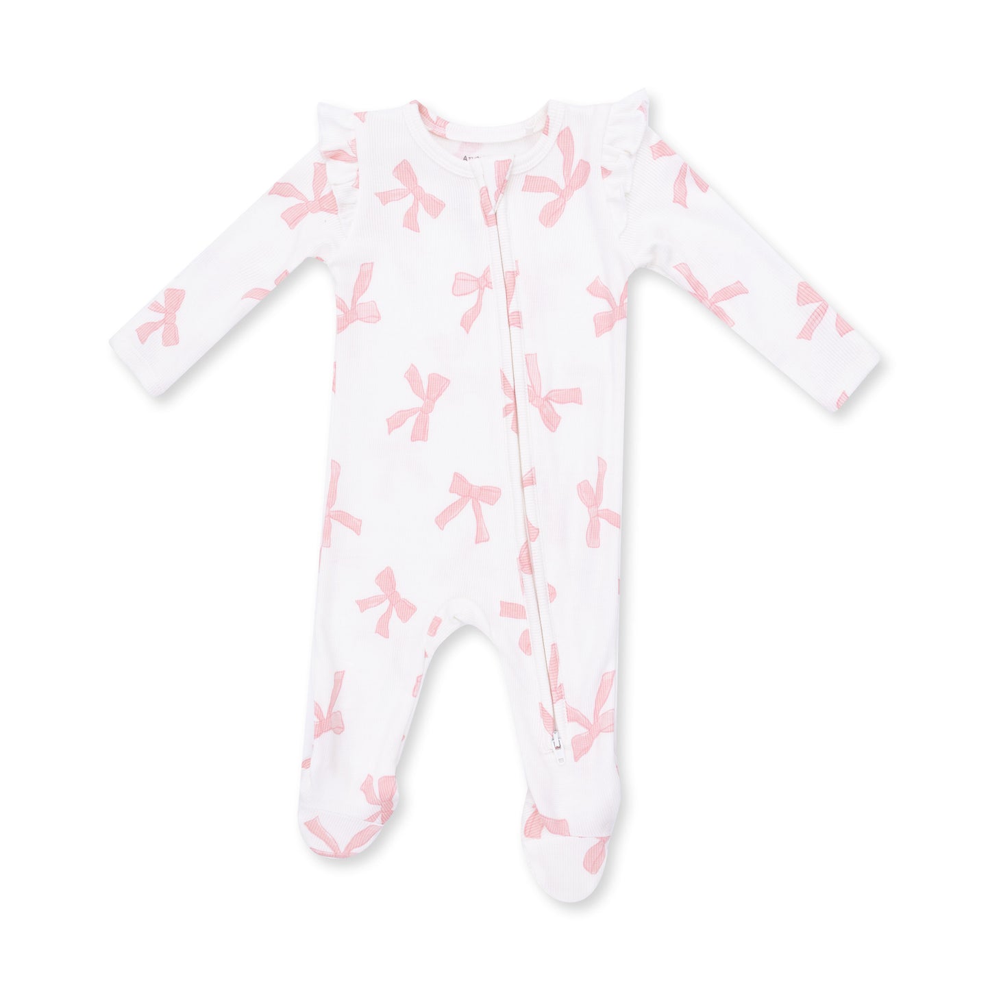 Pretty Bows - 2 Way Zipper Footie