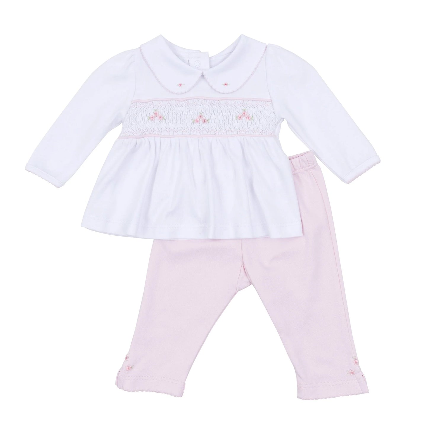 Willow and Walker's Smocked Pink Pant Set